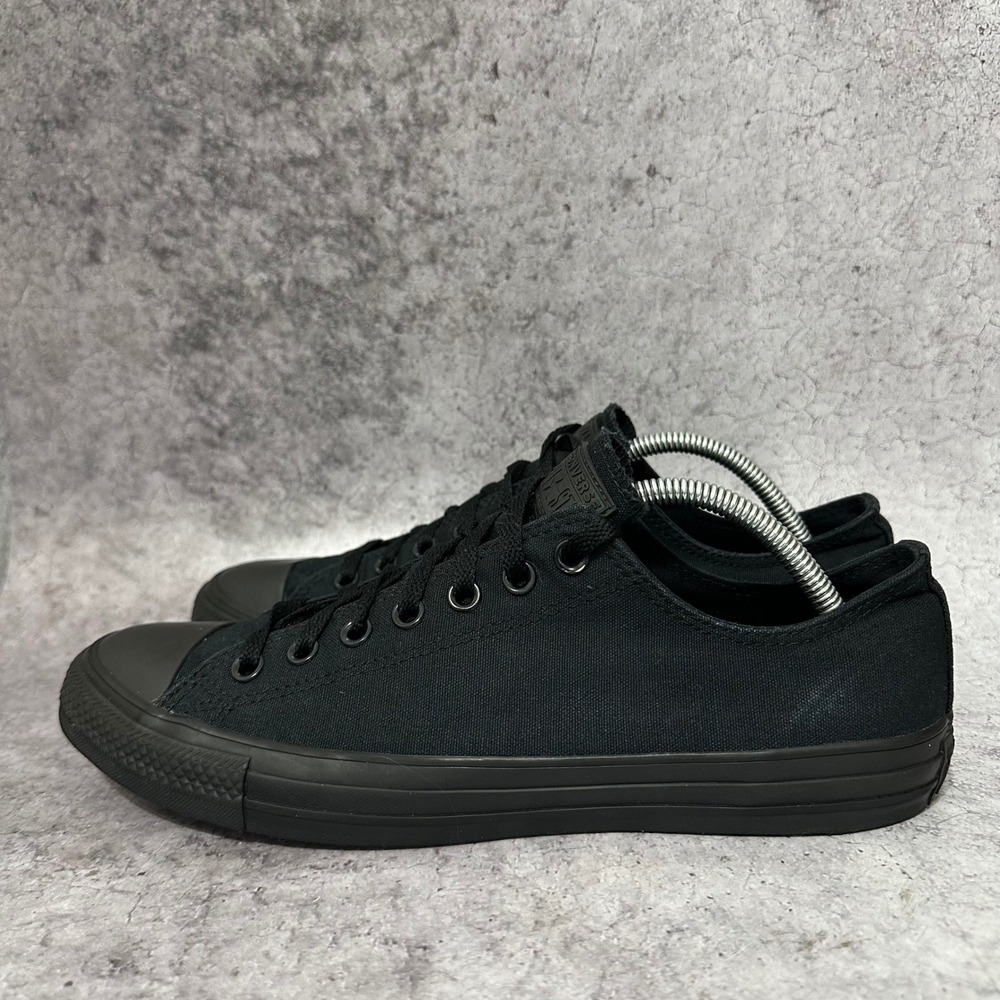Converse Chuck Taylor All Star Mens 10.5 Black Monochrome Low Top Sneakers - Picture 5 of 8